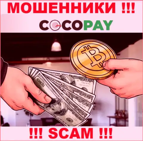 Не доверяйте финансовые активы CocoPay, потому что их область деятельности, Обменка, обман