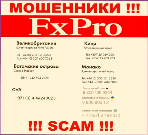 Будьте крайне осторожны, Вас могут наколоть internet мошенники из FxPro Group, которые звонят с разных номеров телефонов