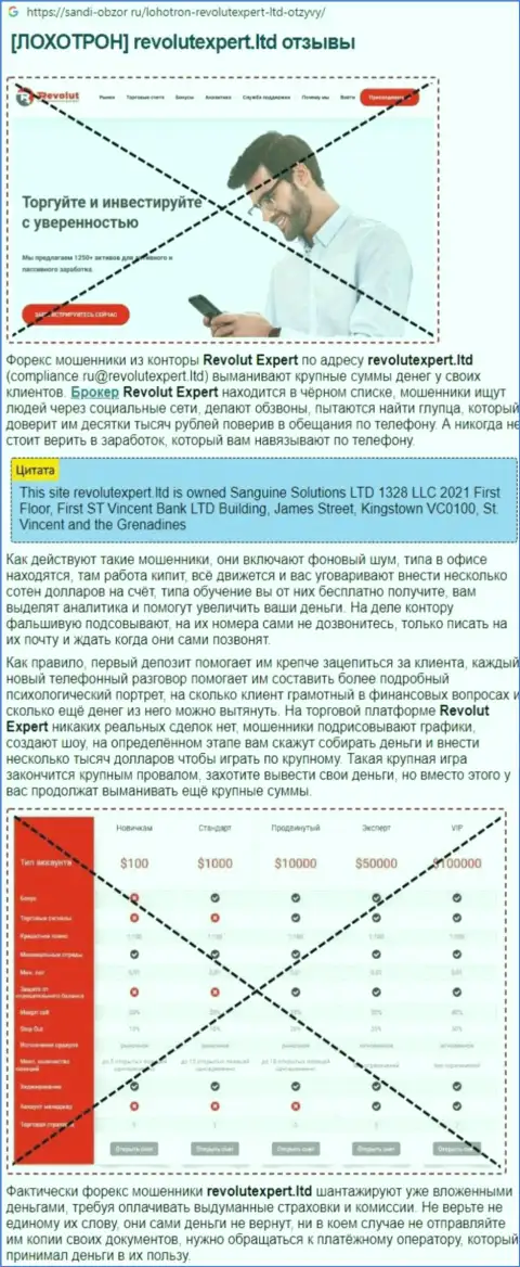 РеволютЭксперт Лтд - однозначно МОШЕННИКИ !!! Обзор компании