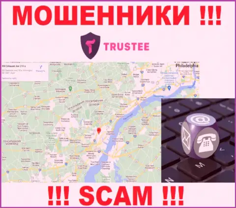 Trustee Wallet беспрепятственно лишают средств, ведь зарегистрированы на территории - New Castle County, USA