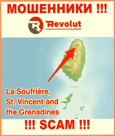 Организация RevolutExpert - это интернет разводилы, обосновались на территории St. Vincent and the Grenadines, а это офшорная зона