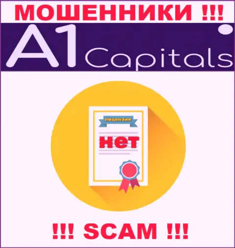 A1 Capitals - это ненадежная контора, поскольку не имеет лицензии