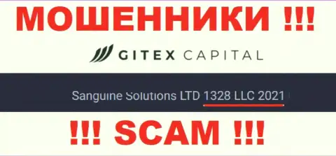 Регистрационный номер организации GitexCapital - 1328 LLC 2021