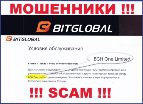 BGH One Limited - это руководство бренда BitGlobal Com