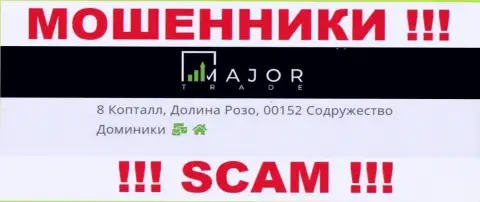 ВНИМАНИЕ, MajorTrade скрылись в офшоре по адресу: 8 Коптхолл, Долина Розо, 00152 Доминика и уже оттуда крадут денежные активы