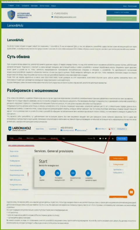 В сети Интернет не слишком лестно говорят о Larson Holz Ltd (обзор организации)