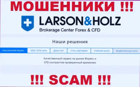 Larson Holz - это МОШЕННИКИ, мошенничают в области - FOREX