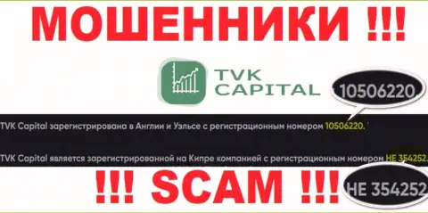 Будьте осторожны, наличие номера регистрации у организации TVK Capital (HE 354252) может оказаться уловкой