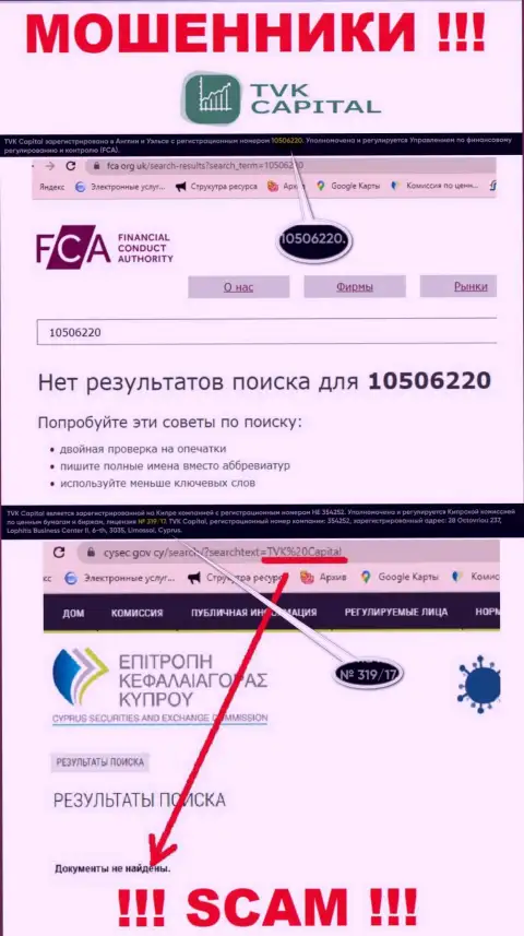 У организации TVK Capital напрочь отсутствуют данные о их номере лицензии - это наглые internet-мошенники !!!