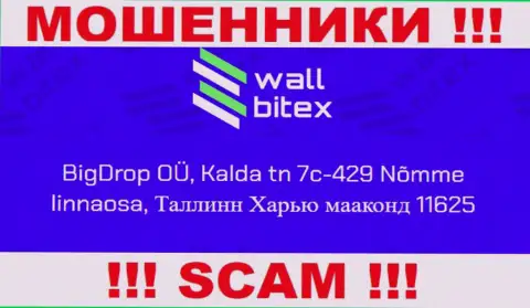 WallBitex, по тому юридическому адресу, что они указали на своем веб-портале, не сумеете отыскать, он фиктивный