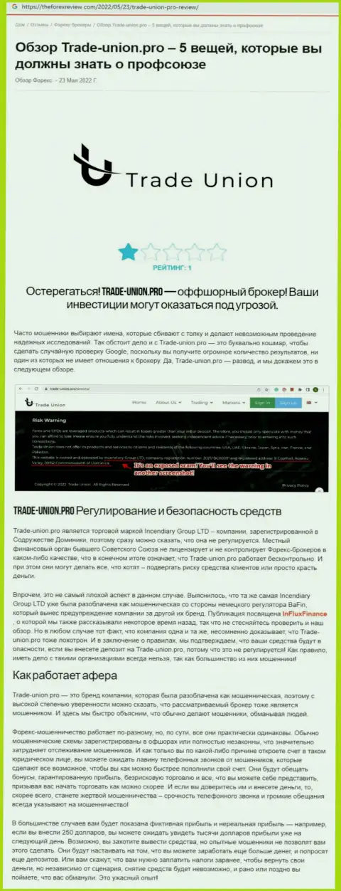 СТОИТ ли взаимодействовать с организацией Trade Union ? Обзор мошеннических уловок компании