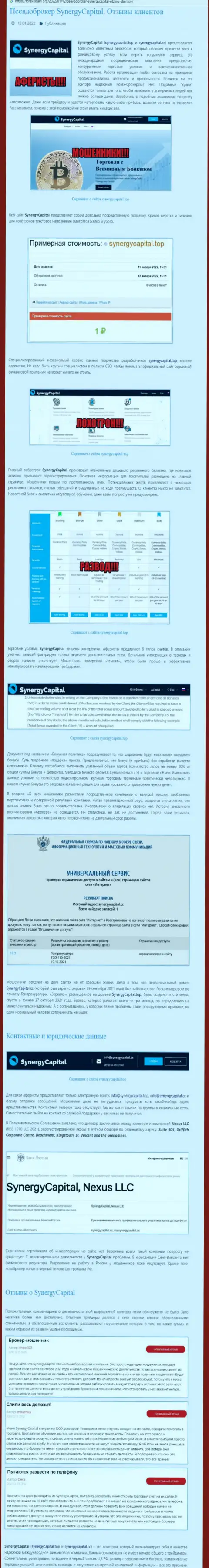 Очевидный развод !!! Обзор компании Synergy Capital