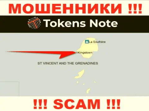 Офшорное место регистрации TokensNote Com - на территории Kingstown, St Vincent and the Grenadines