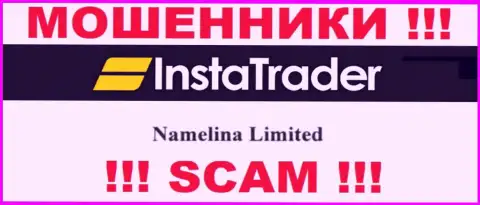 Юридическое лицо конторы InstaTrader - это Namelina Limited, информация взята с официального сайта