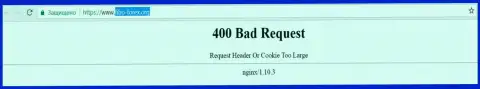 Официальный ресурс компании FIBO-forex Org несколько суток недоступен и выдает - 400 Bad Request (неверный запрос)