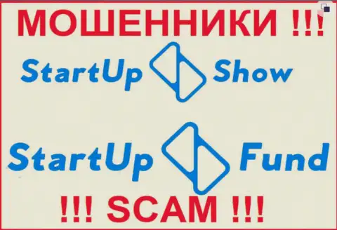 Идентичность логотипов мошеннических организаций StarTupShow и СтарТап Фонд очевидно