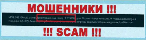 Номер регистрации Booi Com - инфа с официального сайта: НЕ 313864